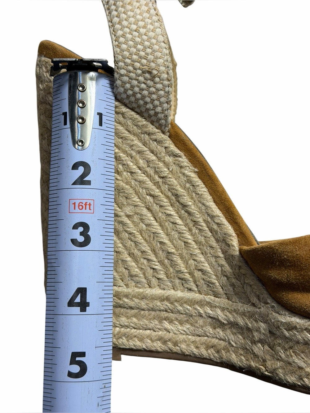 Jessica Simpson Espadrilles Caramel Suede Zestah wedges size 9 M - Picture 11 of 12